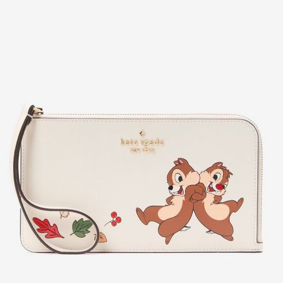 Kate Spade Disney X KSNY Chip N Dale Medium Wristlet KL904 Sold Out in Stores - Picture 2 of 5